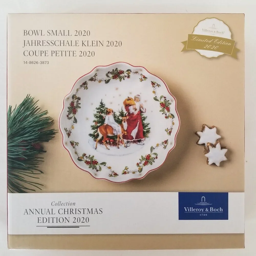 Villeroy & Boch Toys Delight Annual Christmas Bowl Small Santa Angel Deer #3873